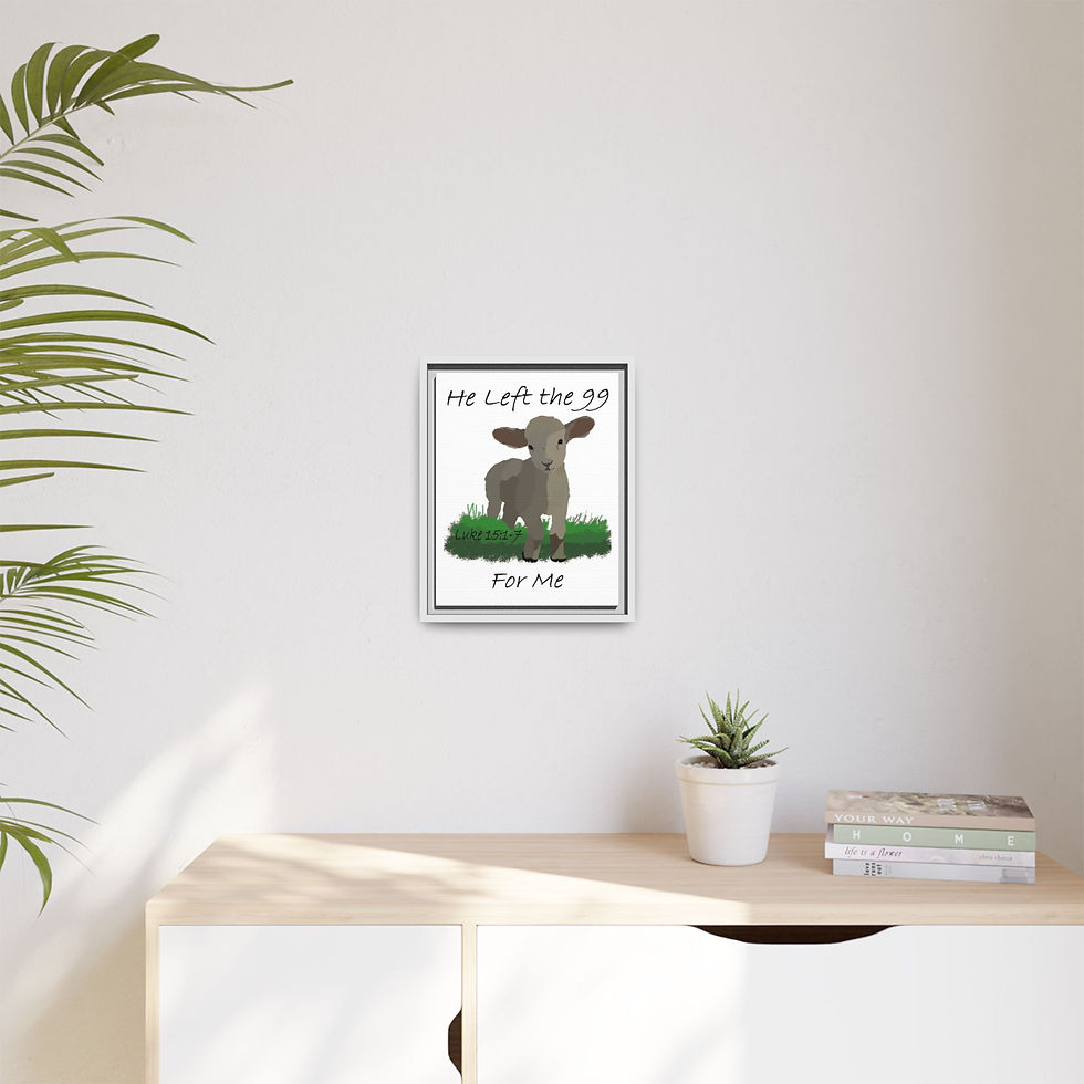 Thumbnail: Framed Inspirational Wall Art, Decor, Christian Home Decor, God, Luke 15:1-7 