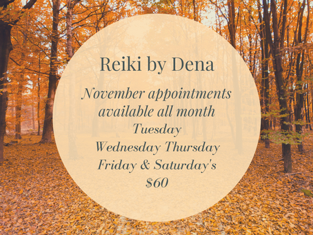 $10 off your first Reiki session in November!