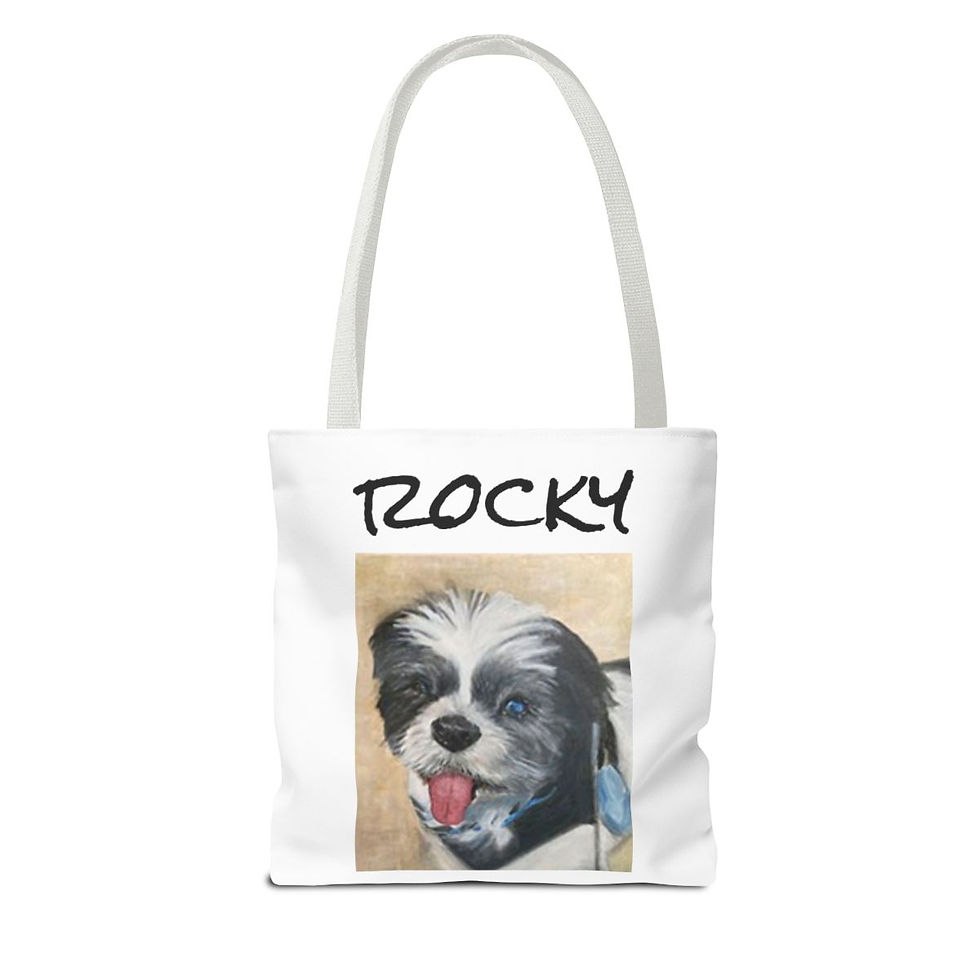 Thumbnail: Customized Pet Portrait Tote Bag 13" x 13" 