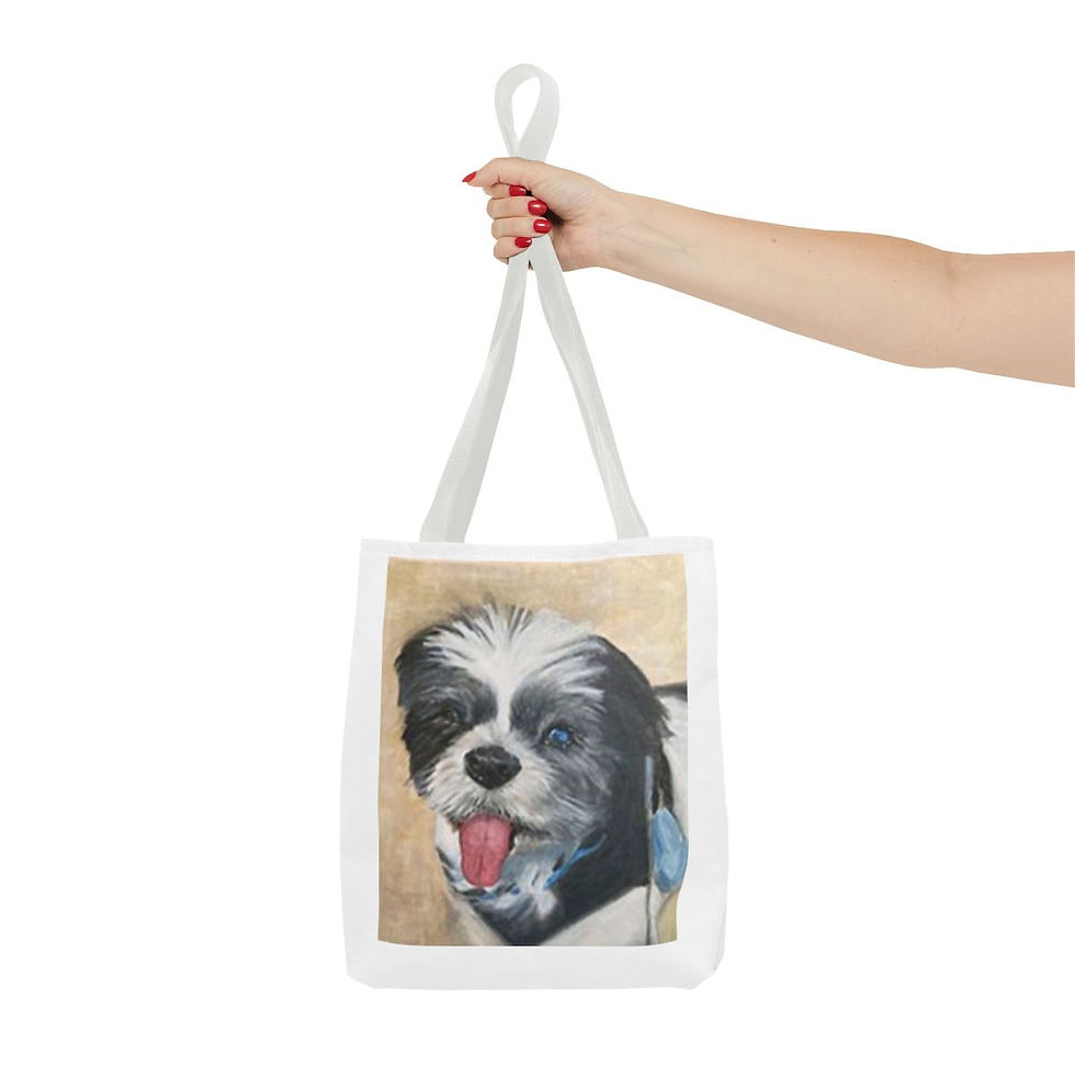 Thumbnail: Customized Pet Portrait Tote Bag 13" x 13" 