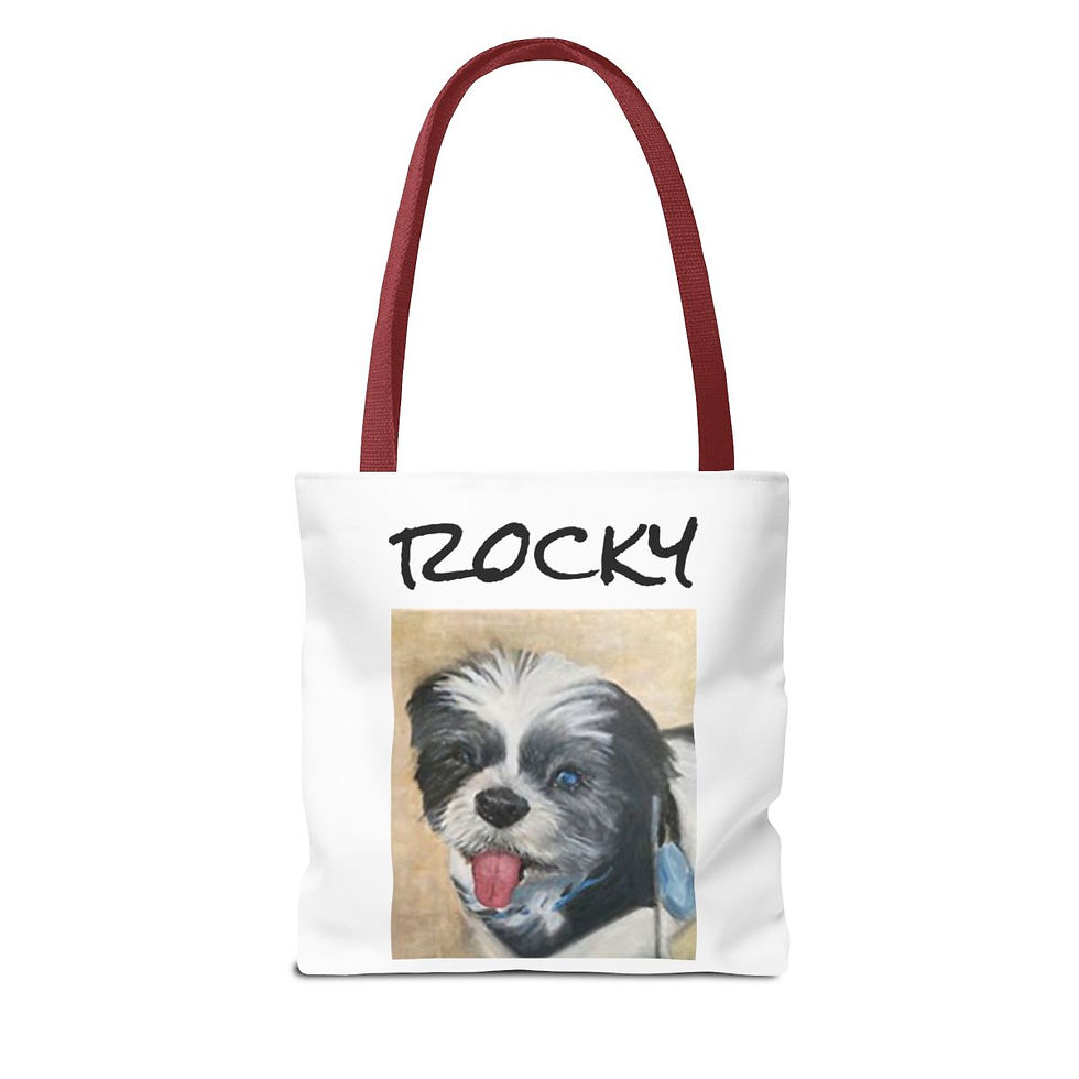 Thumbnail: Customized Pet Portrait Tote Bag 13" x 13" 