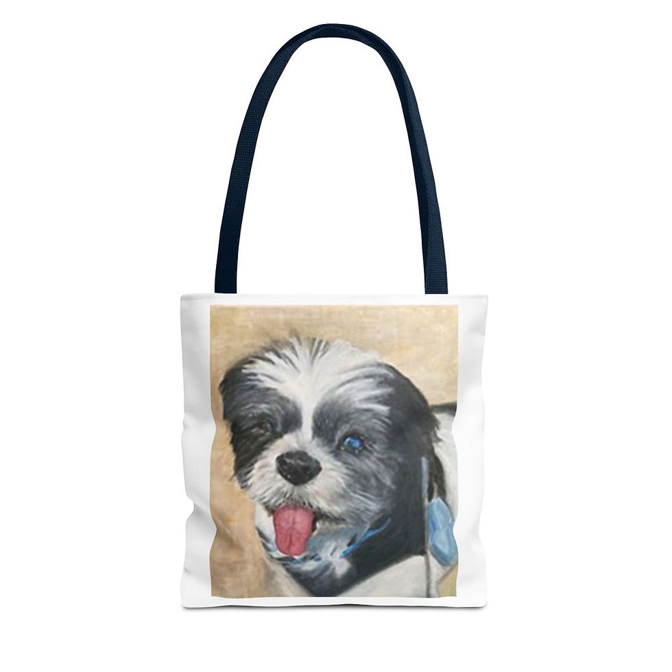Thumbnail: Customized Pet Portrait Tote Bag 13" x 13" 