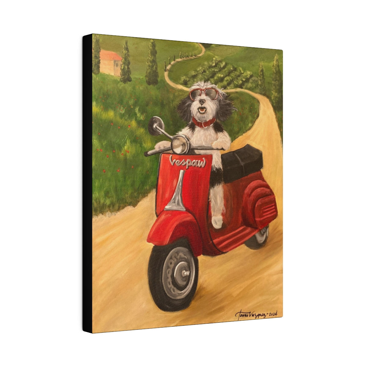 Canvas Art Print - Tales of Adventures on my Vespaw by Tami Vazquez