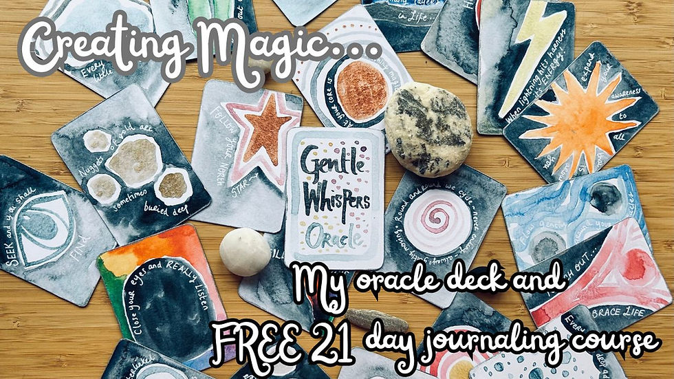 Gentle Whispers FREE journaling course and oracle deck