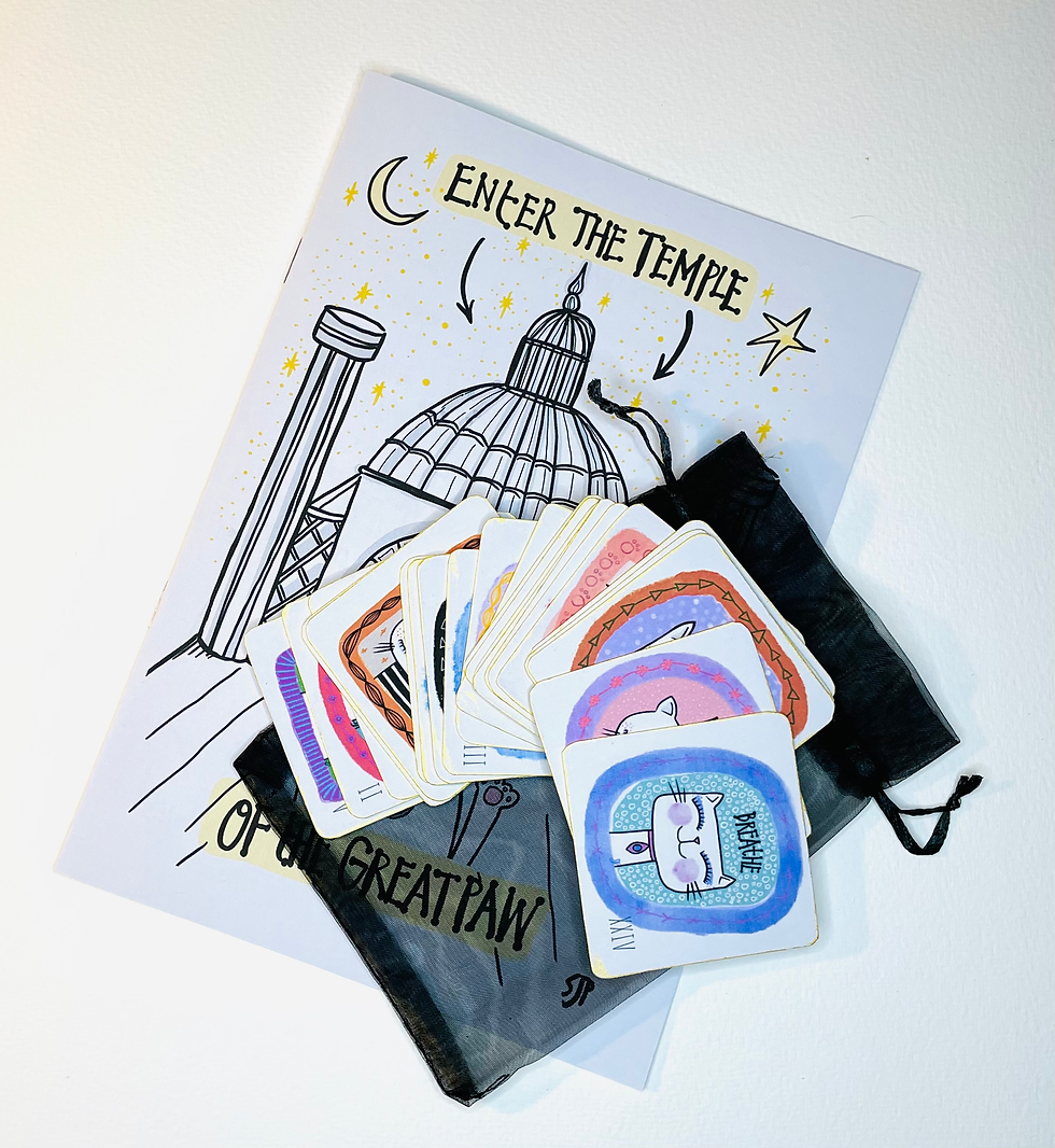 Thumbnail: Cat Guardians V2 Oracle Deck DIY ebook with workbook and stickers