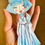 Thumbnail: Aquamarine aka Marina Wells: paper poppet - Digital download to print