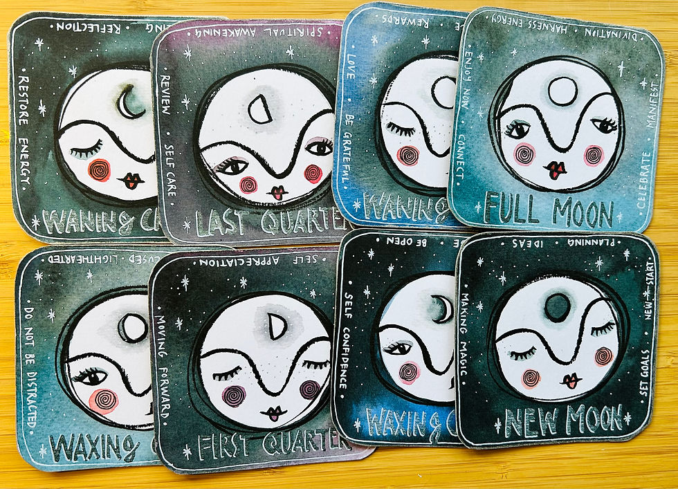 Thumbnail: Lunar Ladies Moon phase Oracle Deck DIY ebook