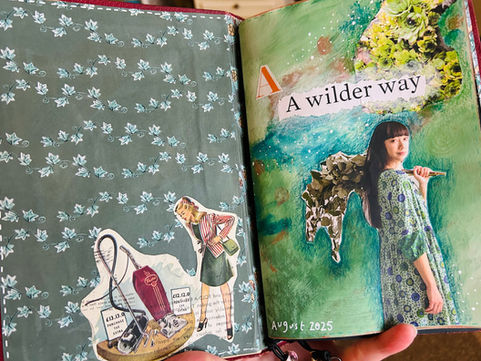 inside travelers notebook style grimoire