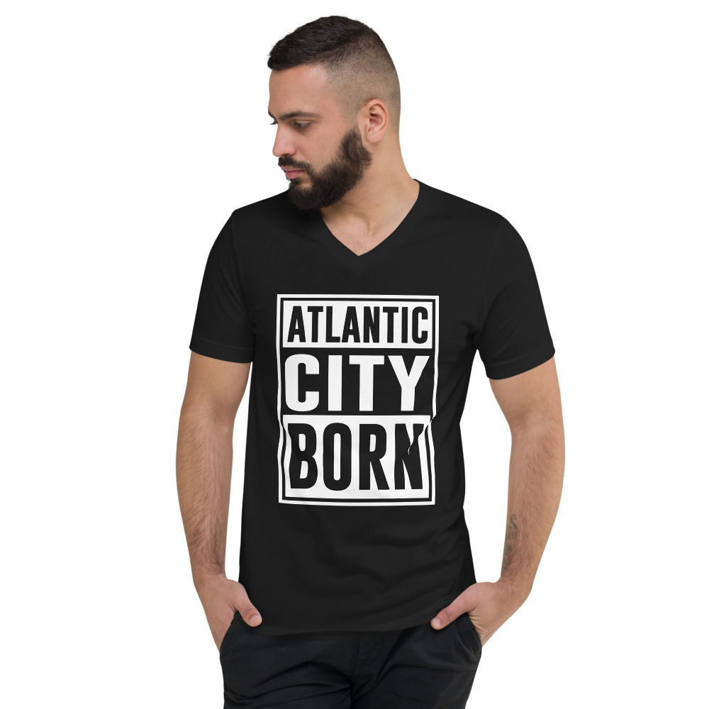 Atlantic City Dark Unisex Short Sleeve V-Neck T-Shirt