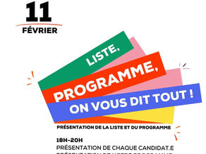 Liste, programme, on vous dit tout !
