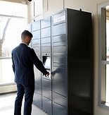 Man using Amazon Locker at CityGate Centre