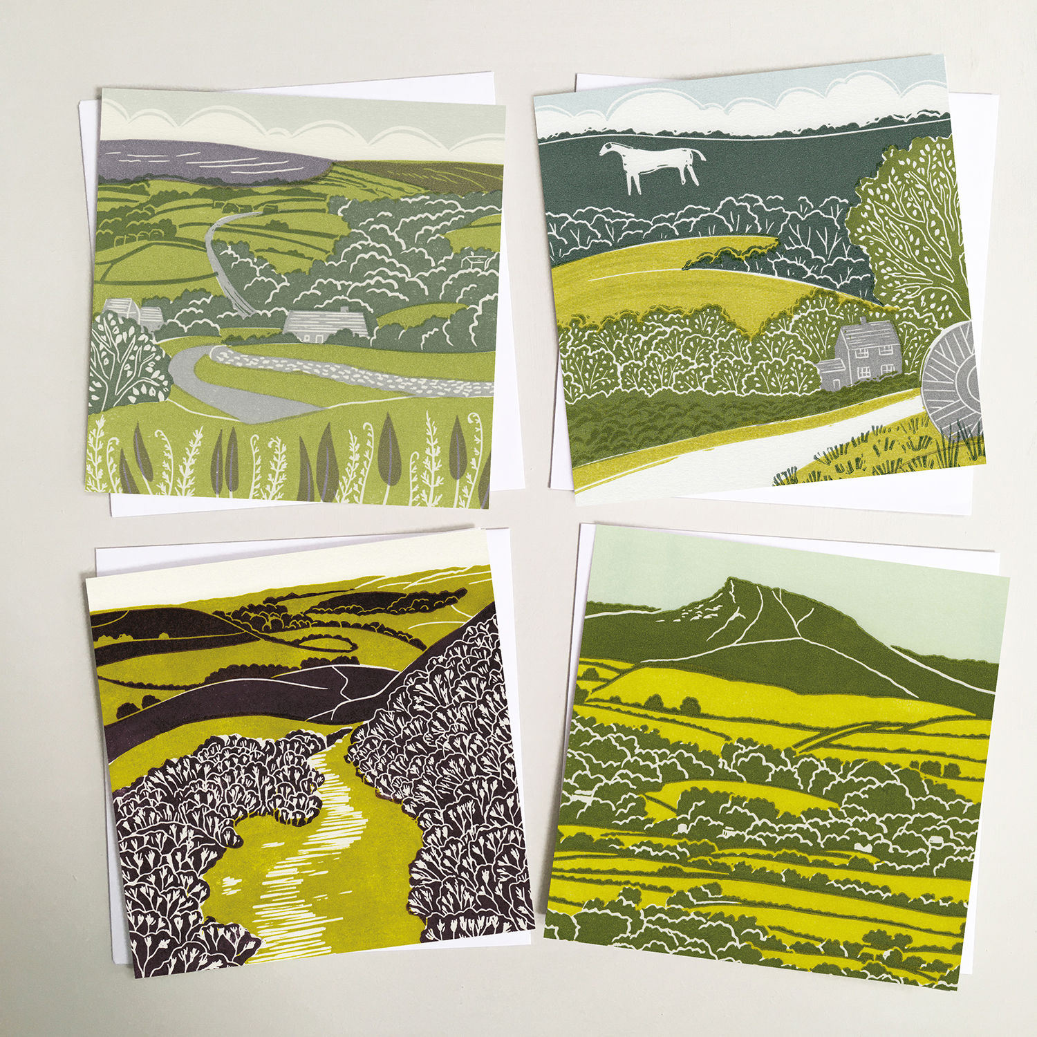 Pack of 4 greetings cards - North York Moors B