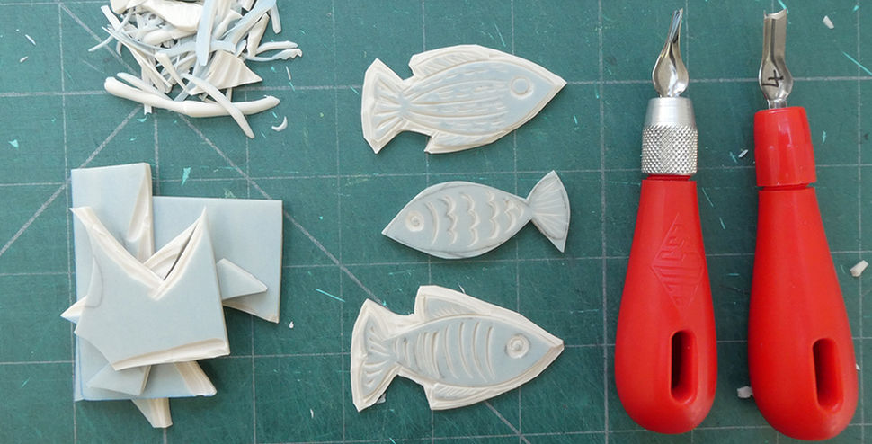 how to make a one colour lino print