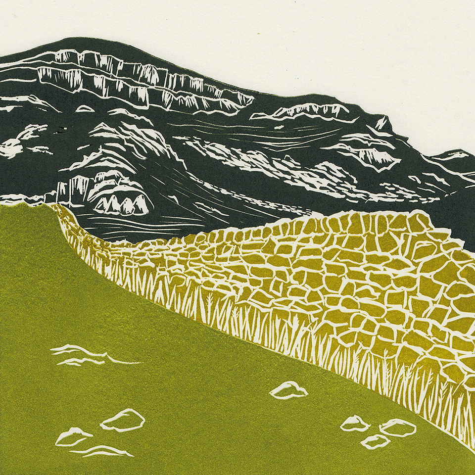Softcut jigsaw lino print 1