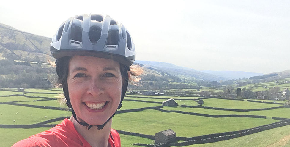  Michelle Hughes Yorkshire linocut artist cycling