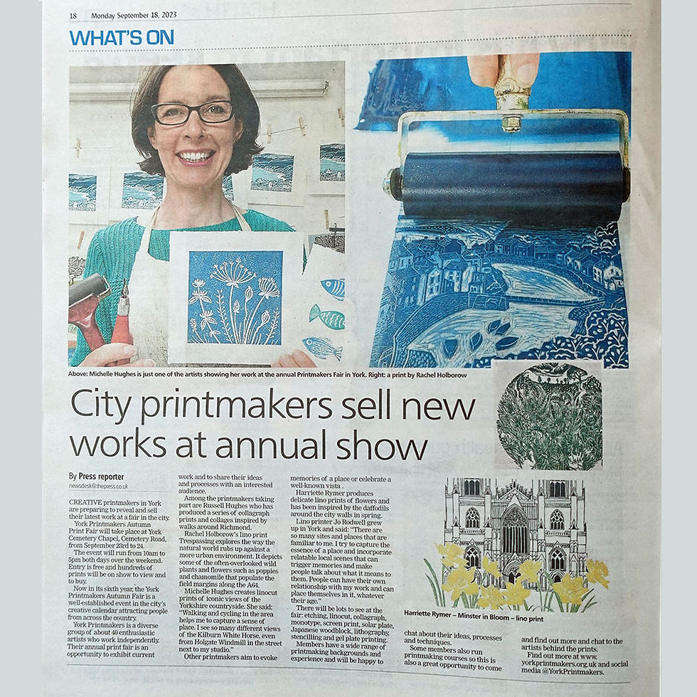 2023 - The York Press, ‘City printmakers sell works at annual show’