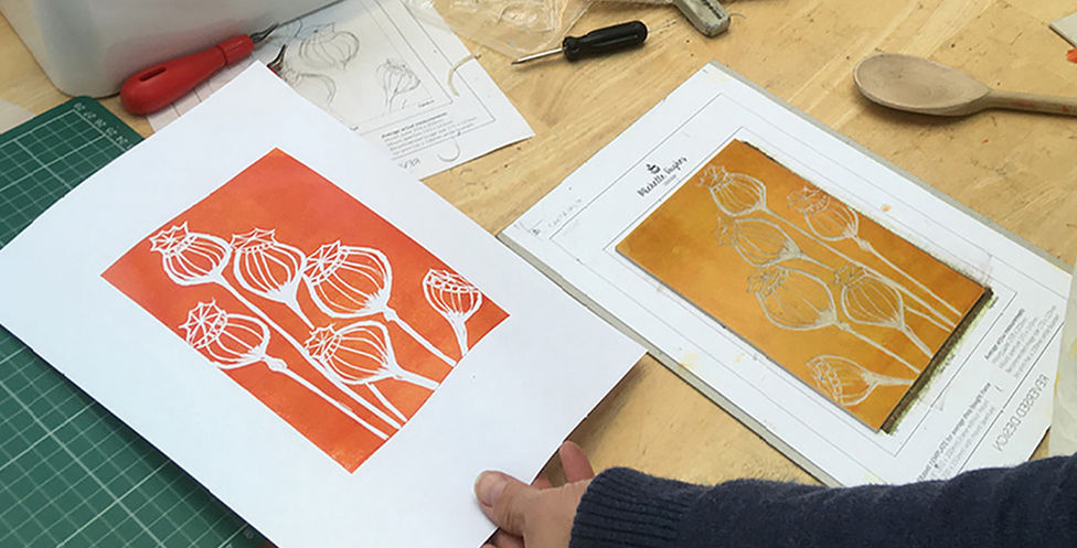 linocut workshops north yorkshire printing lino block