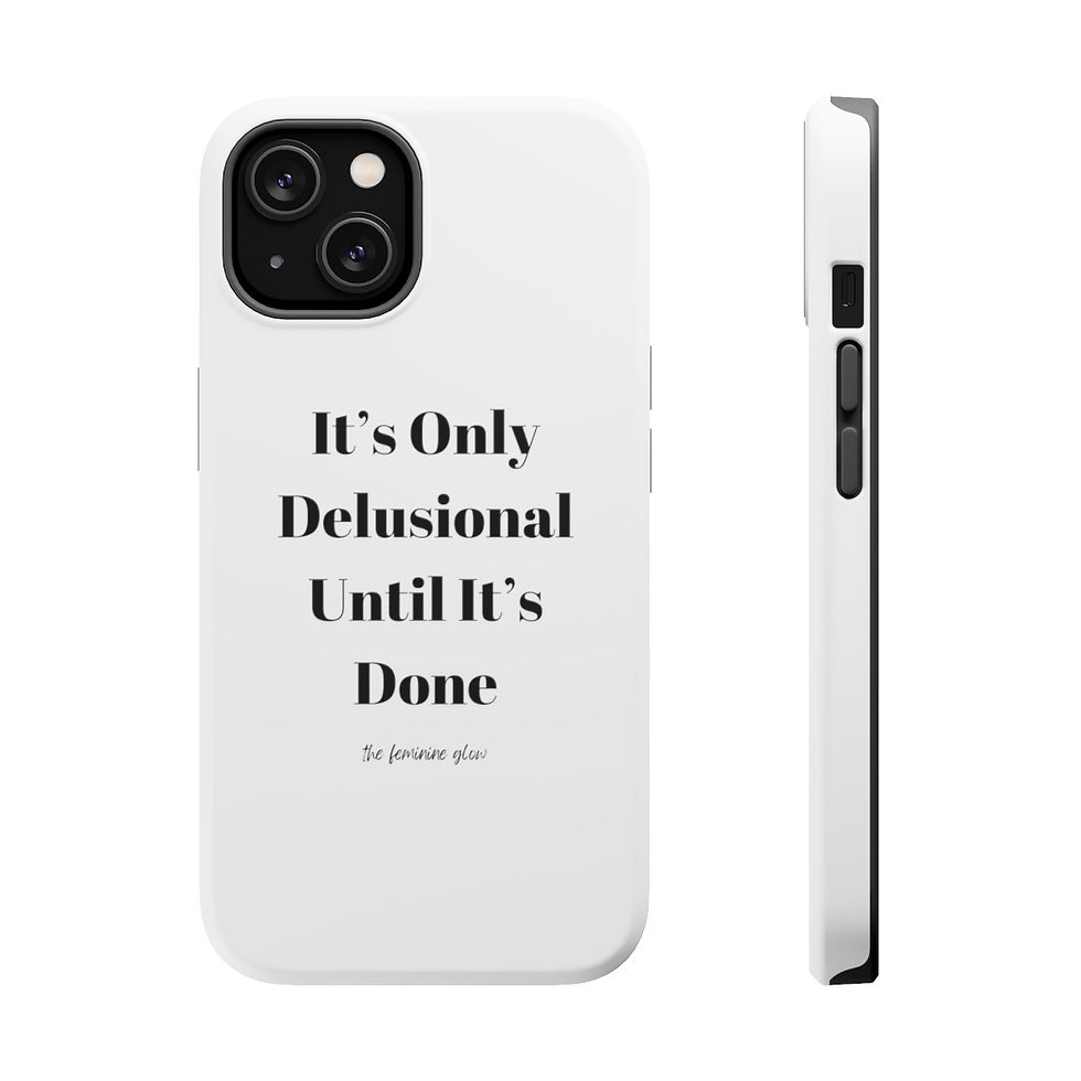Thumbnail: "It's Only Delusional Until It's Done" iPhone Case (White)