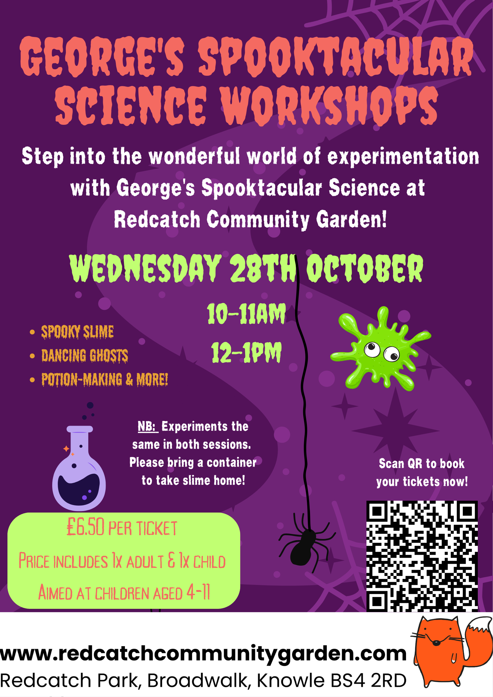 George's Spooktacular Science Workshops!
