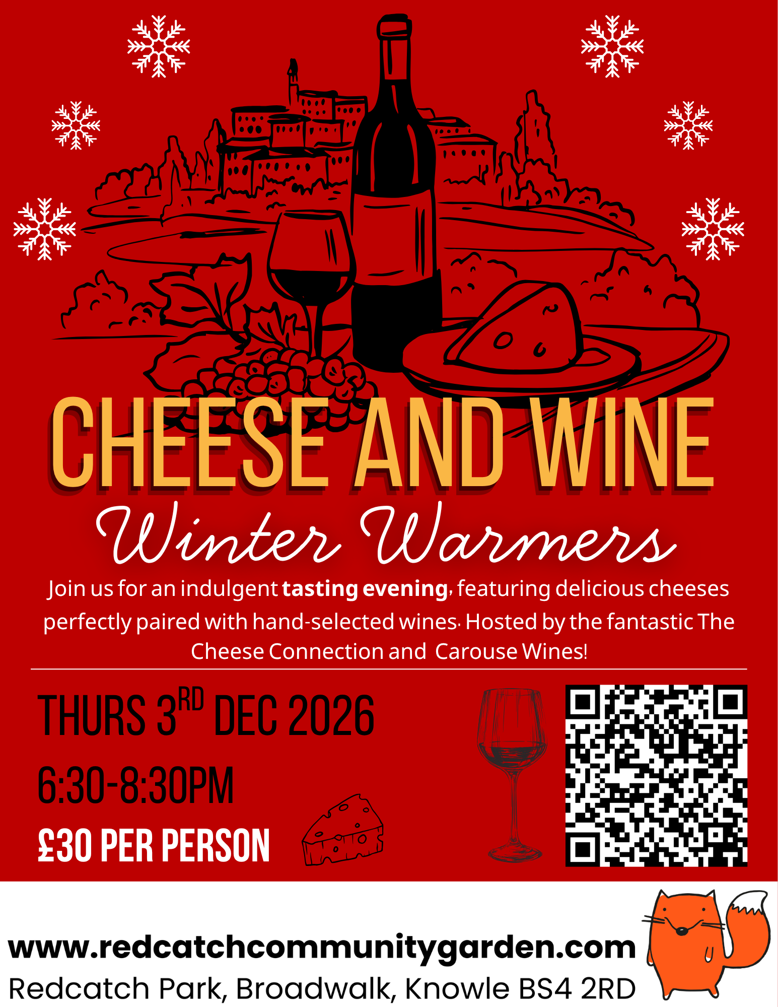 Cheese and Wine Tasting - Winter Warmers!