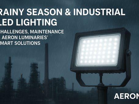 Rainy Season & Industrial LED Lighting: Challenges, Maintenance & Aeron Luminaries’ Smart Solutions