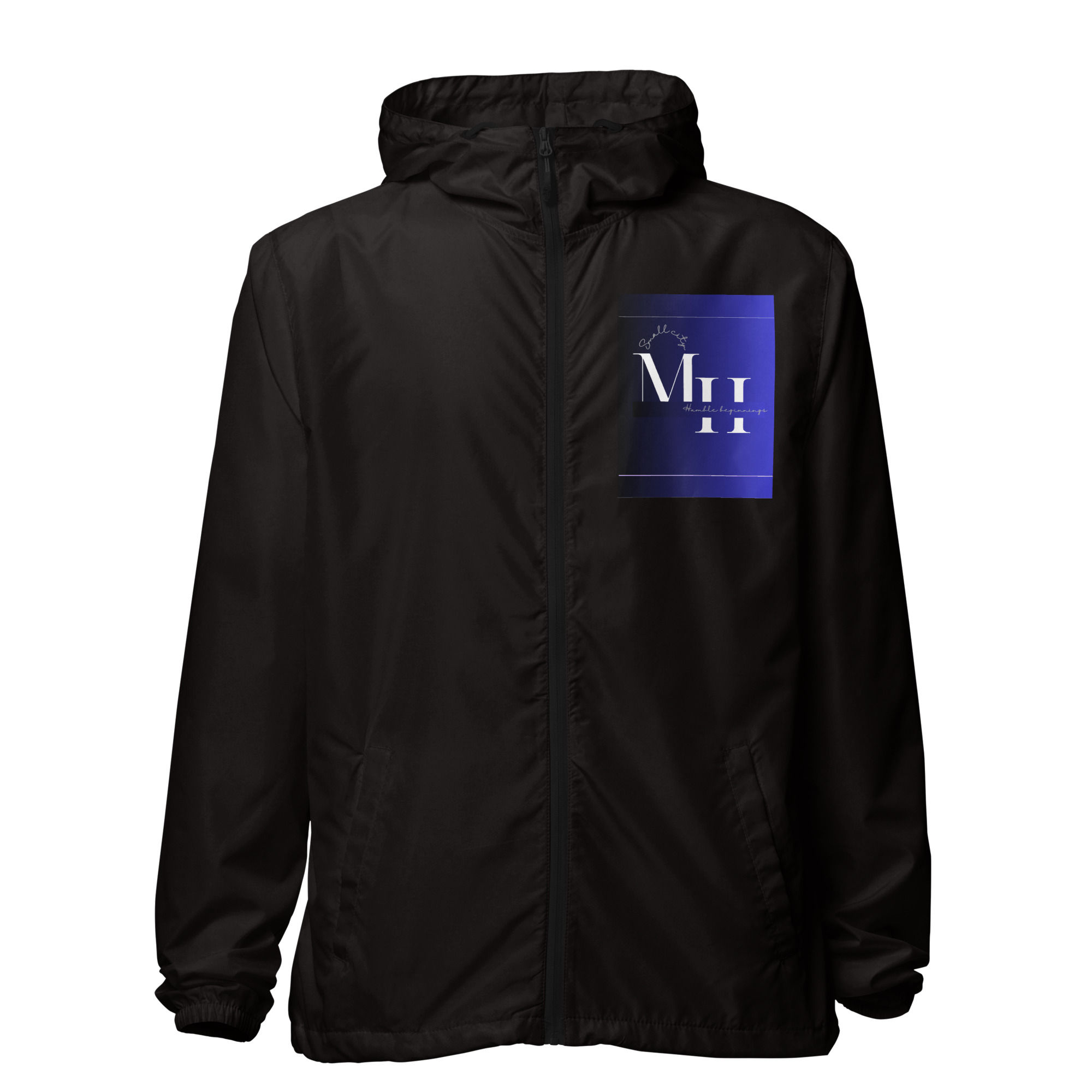 MH Humble Blue Unisex lightweight zip up windbreaker