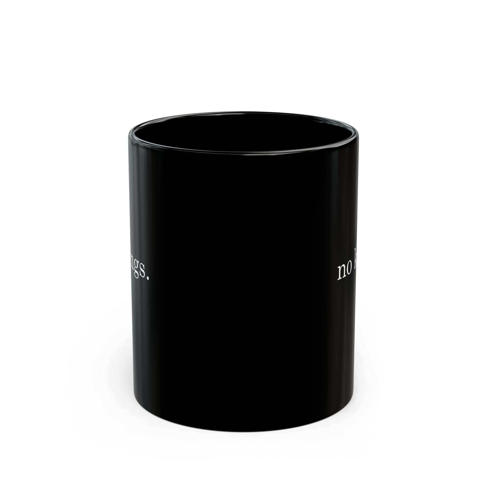 NO KINGS - Black Mug (11oz)