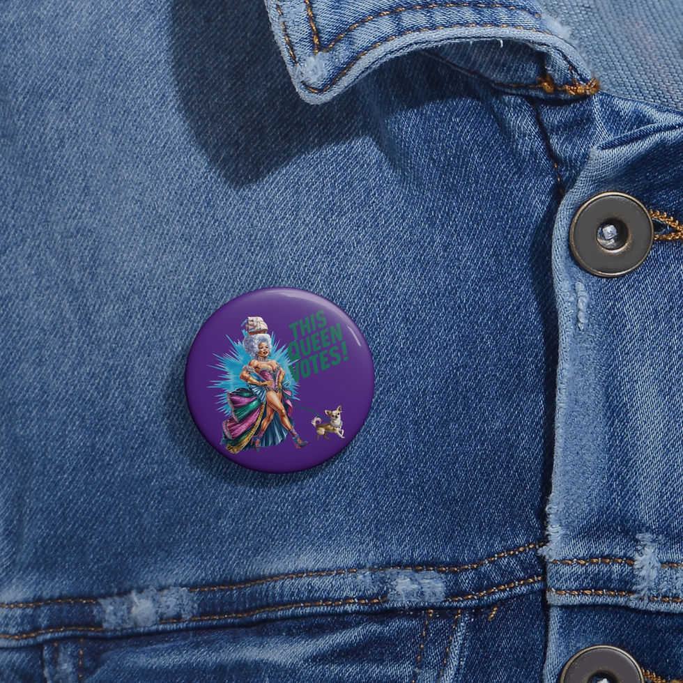 Thumbnail: MARIE ANTOINETTE - Custom Pin Button ($7.59 - $9.59)