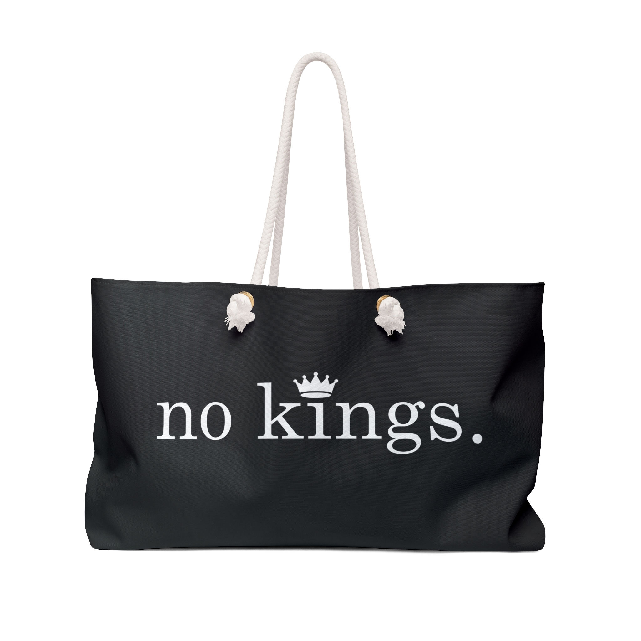 NO KINGS - Black Weekender Bag