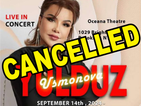Концерт Юлдуз Усмановой ОТМЕНЁН!