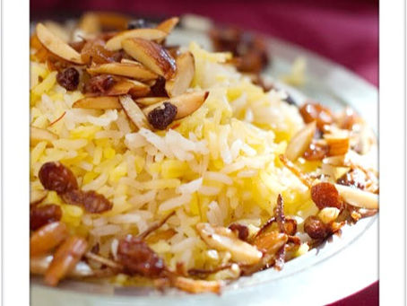 Плов с изюмом и фисташками