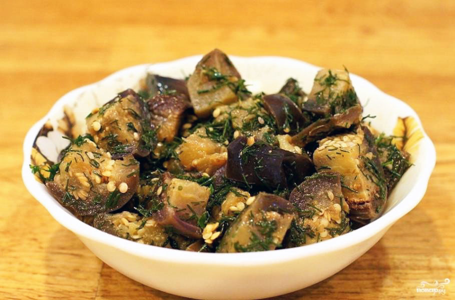 САЛАТ ИЗ БАКЛАЖАНОВ (парве)