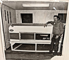 Mic Sieler standing with the original S&S aluminum toppers
