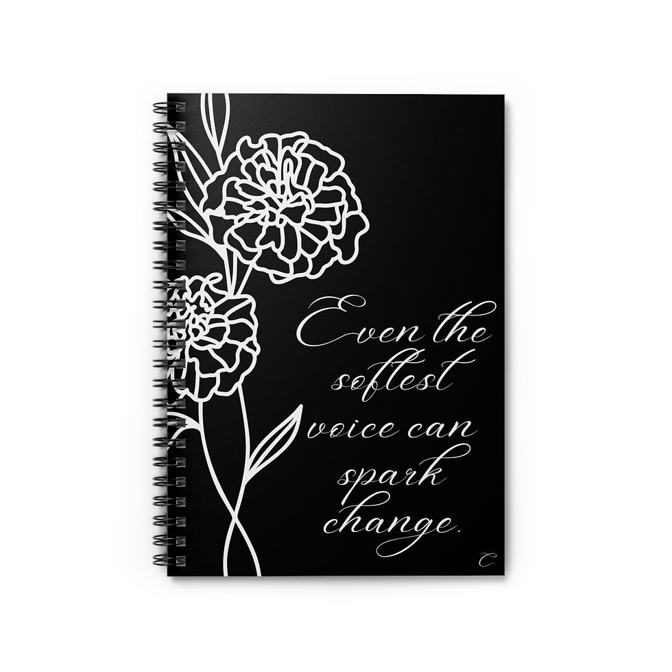 "Even the Softest Voice" Collection Spiral Notebook - Ruled Line