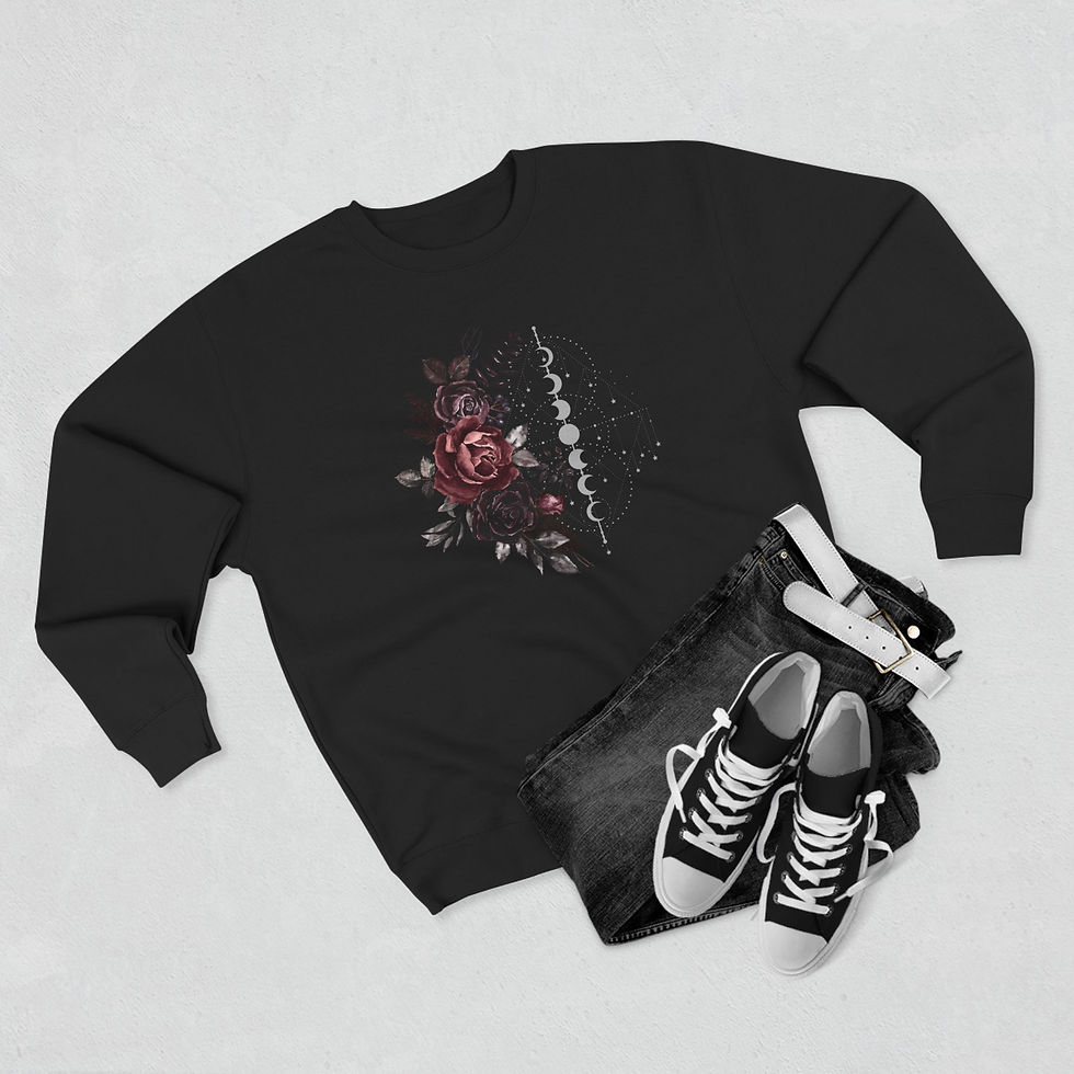 Thumbnail: Rose & Moon Collection Unisex Crewneck Sweatshirt