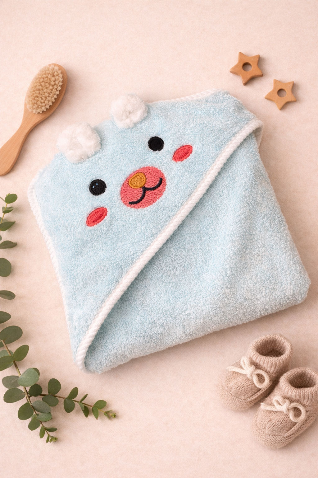 Bear Face Hooded Towel