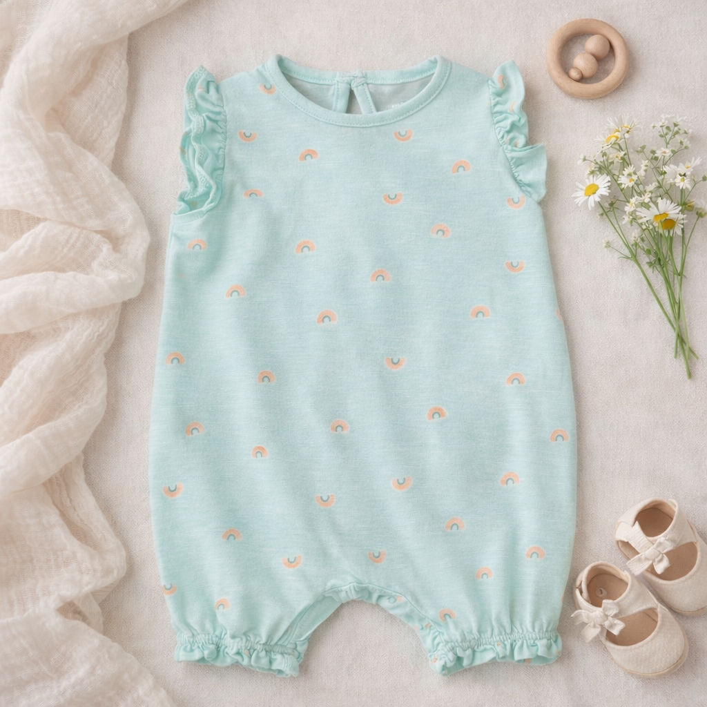 Rainbow Print Romper (3-6M)