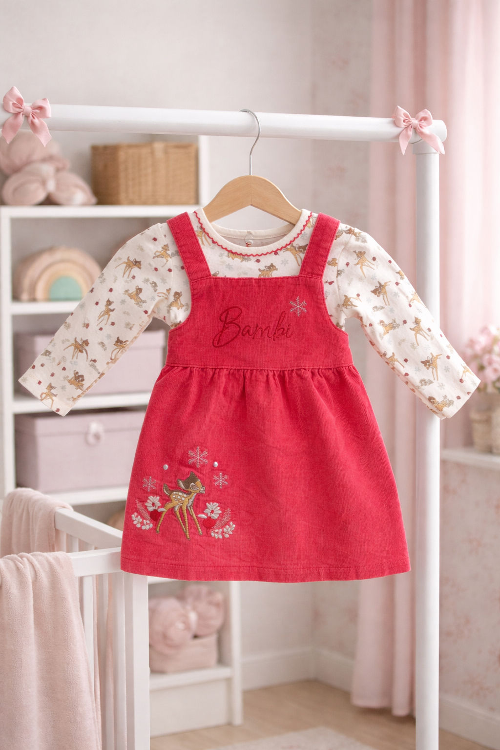 Bambi Corduroy Dungaree Dress (3-6M)