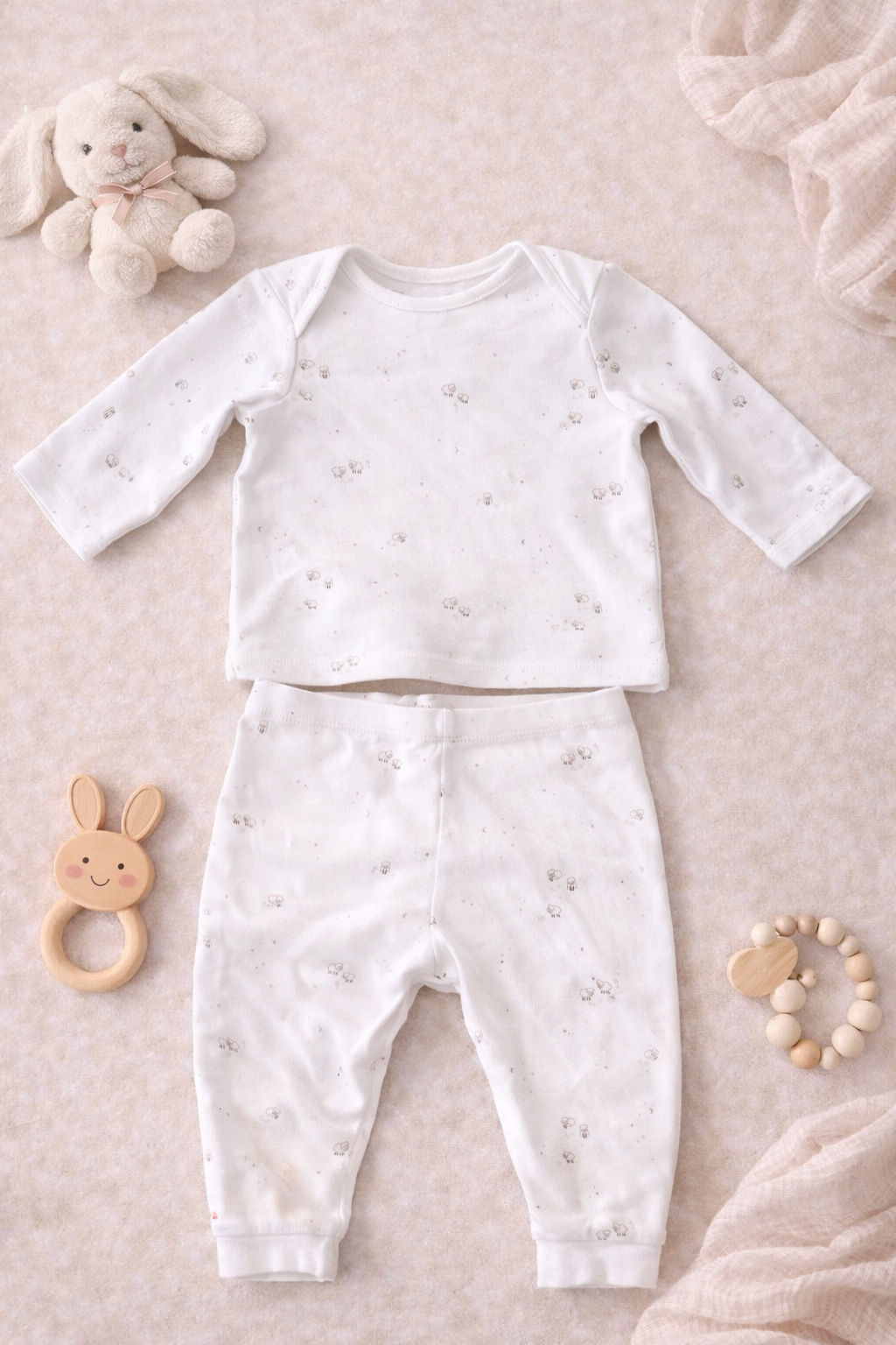 Sheep Print Pyjama Set (9-12M)