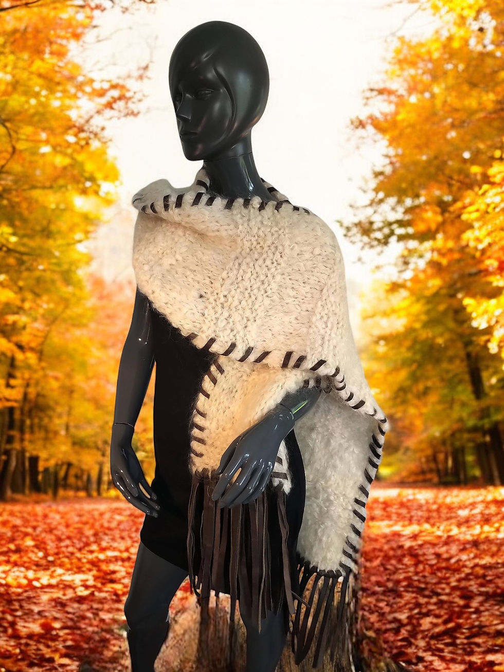 Écharpe  tricotée mohair