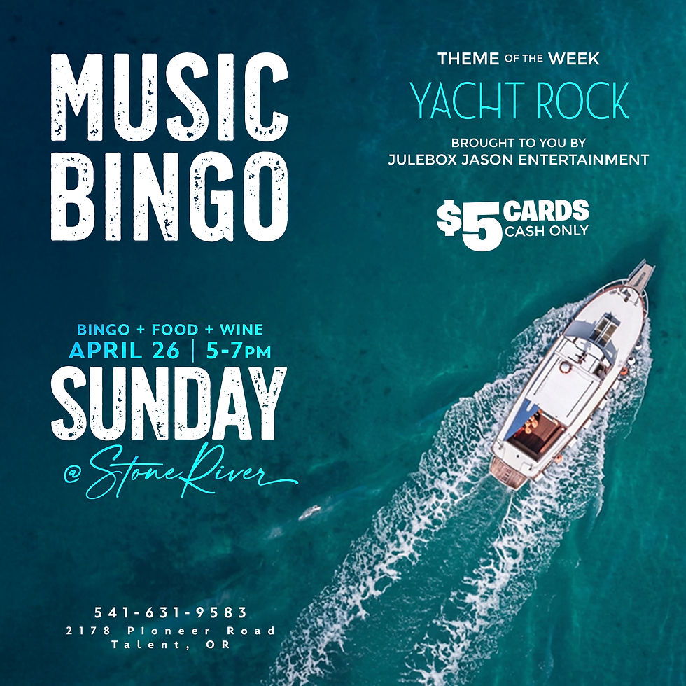 MUSIC BINGO : Yacht Rock