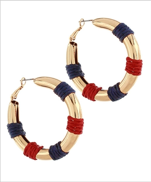 Thumbnail: GameDay Wrapped Raffia Hoops 