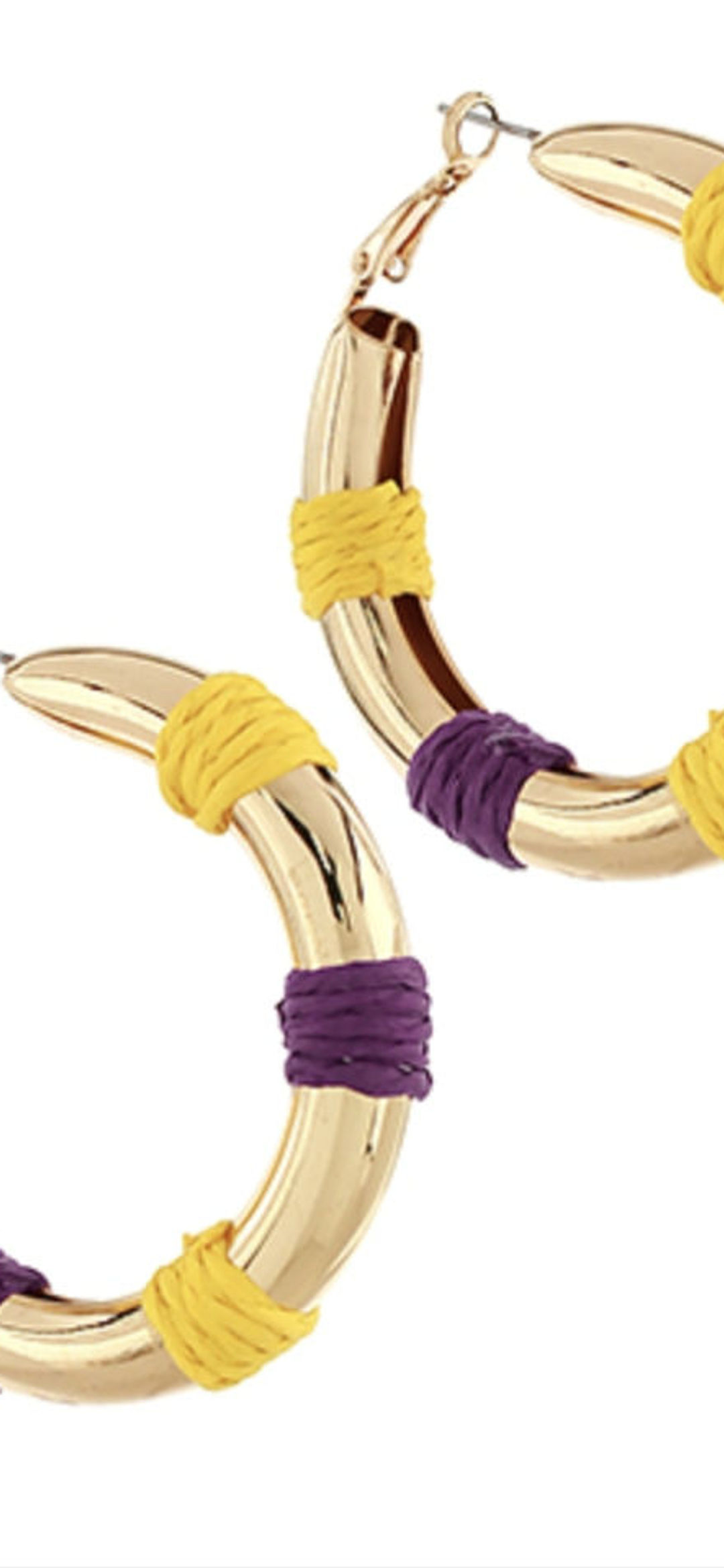 GameDay Wrapped Raffia Hoops 