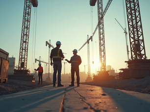 Construction site coordination in progress