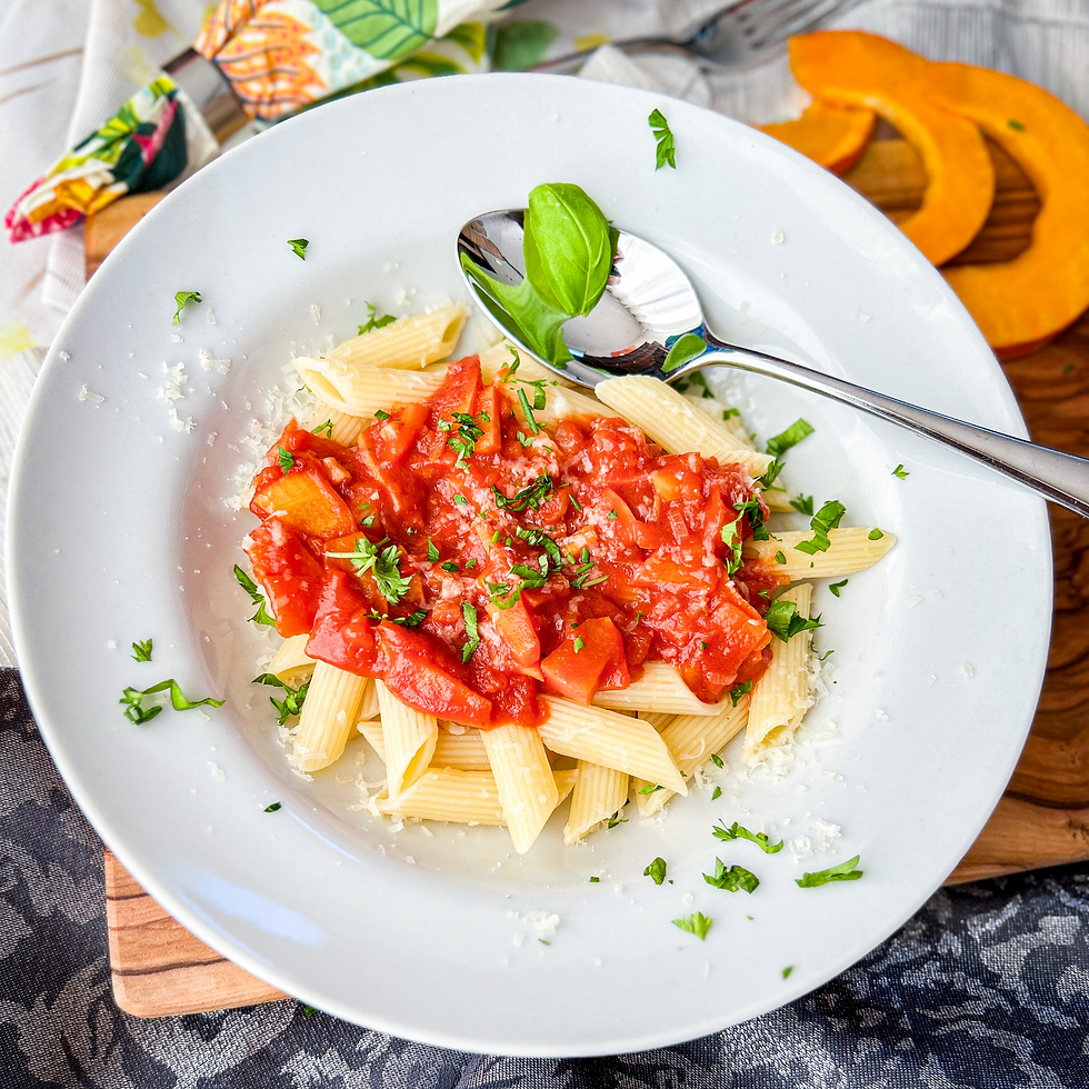 Tomaten-Kürbis Pasta