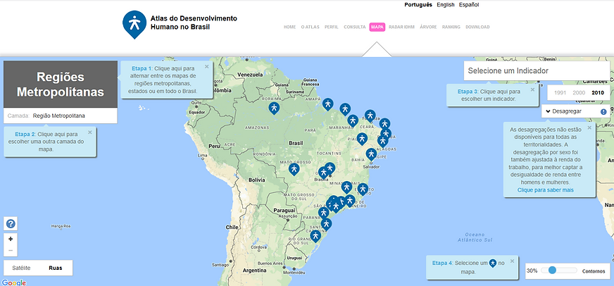 O Atlas do Desenvolvimento Humano no Brasil
