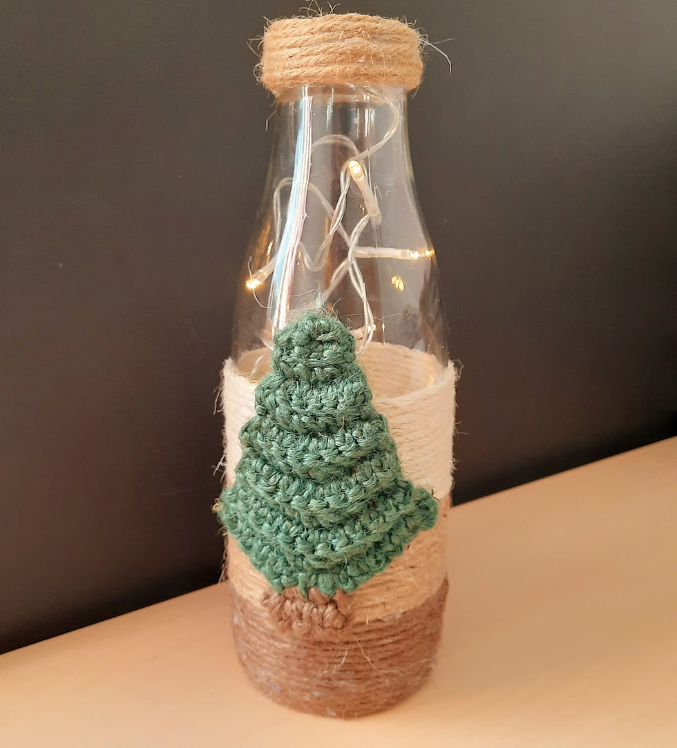 Miniature : Vase Sapin ficelle de jute