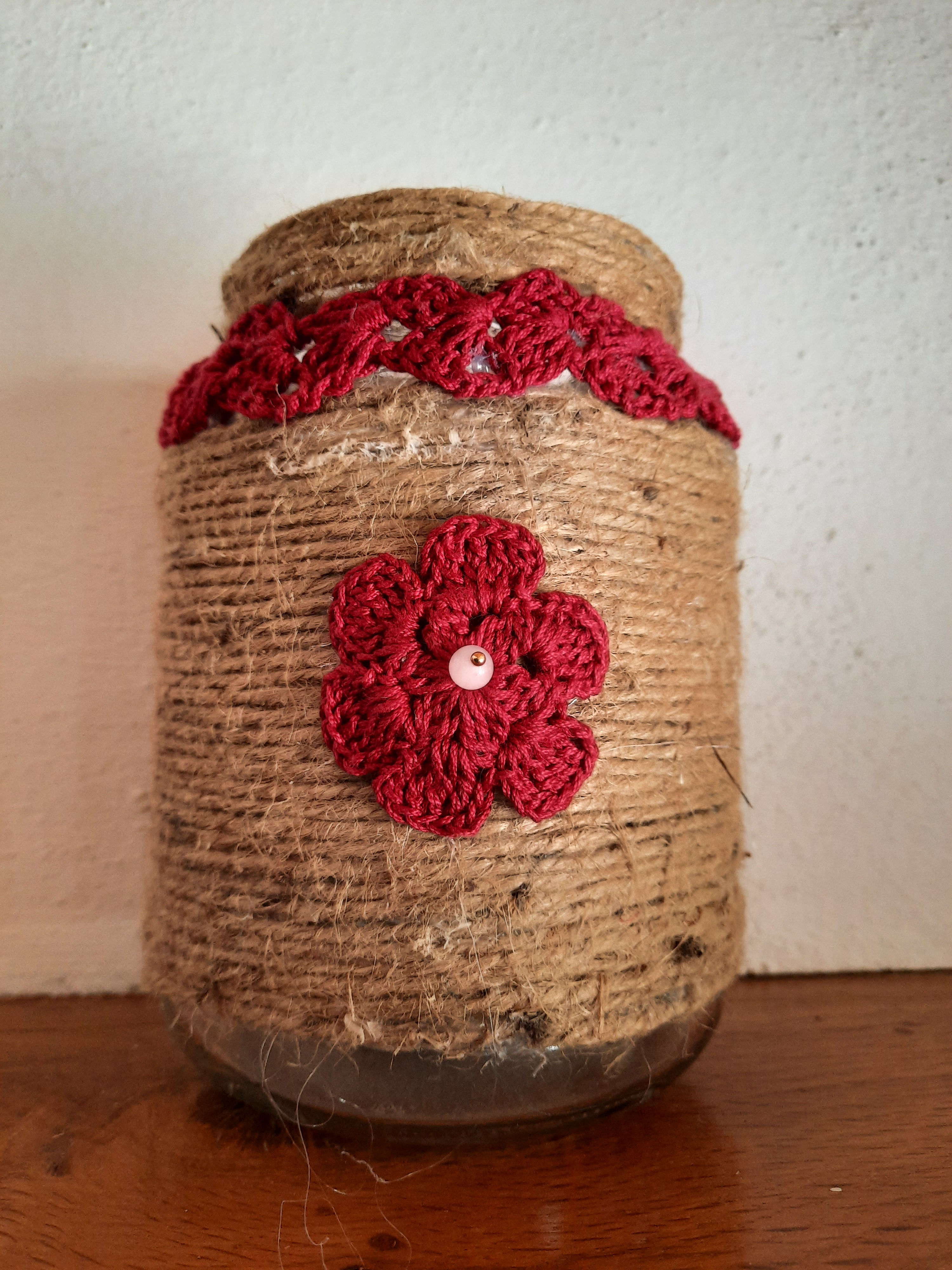 Petit vase ficelle de jute
