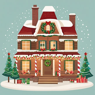A decorated house