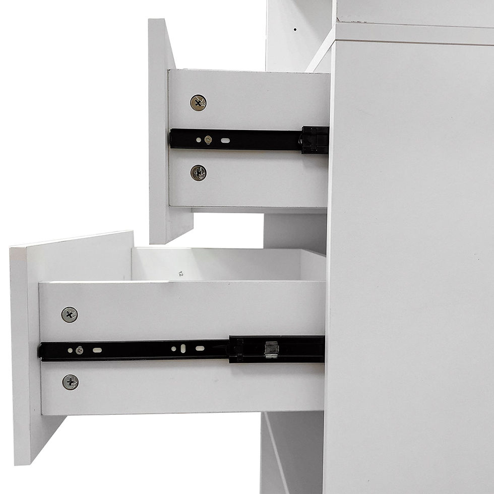 Thumbnail: B3 DIY Modular Wooden Closet Organizer System with 2 Hanging Rods Shelves Wall M